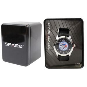 Toronto Blue Jays Sparo Classic Style Men's Sports Watch Black Leather Band
